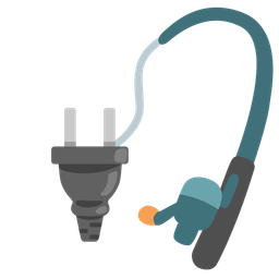 fishing pole and electric plug