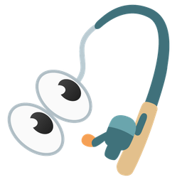 fishing pole and eyes