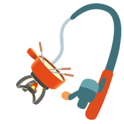 fishing pole and fondue