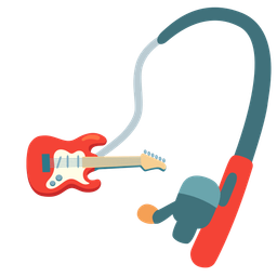 fishing pole and guitar