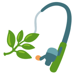 fishing pole and herb