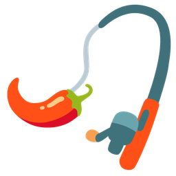 fishing pole and hot pepper