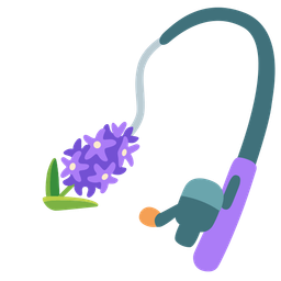 fishing pole and hyacinth