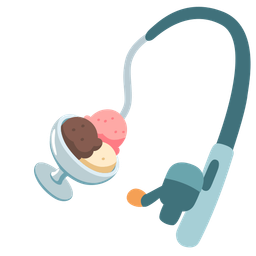 fishing pole and ice cream