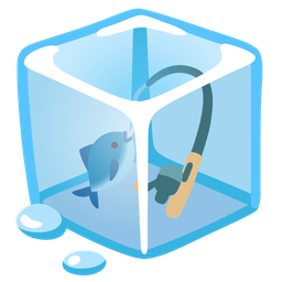 fishing pole and ice