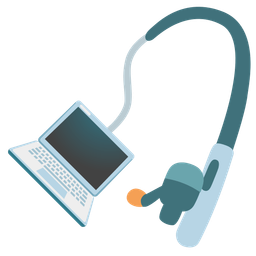 fishing pole and laptop