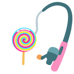 fishing pole and lollipop