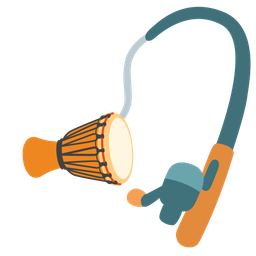 fishing pole and long drum