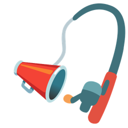 fishing pole and megaphone