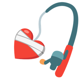 fishing pole and mending heart