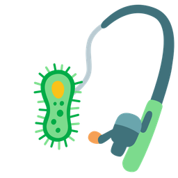 fishing pole and microbe