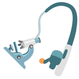 fishing pole and microscope