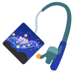 fishing pole and milky way