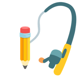 fishing pole and pencil
