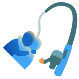 fishing pole and people hugging