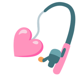 fishing pole and pink heart