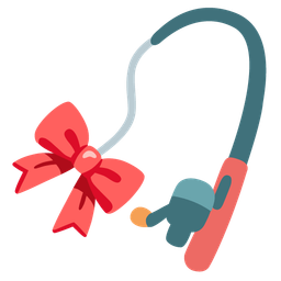 fishing pole and ribbon