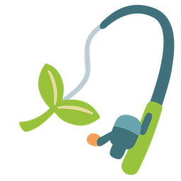 fishing pole and seedling