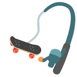 fishing pole and skateboard