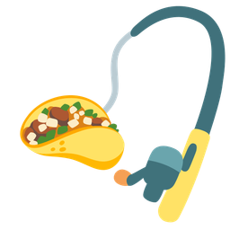 fishing pole and taco