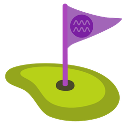 flag in hole and Aquarius