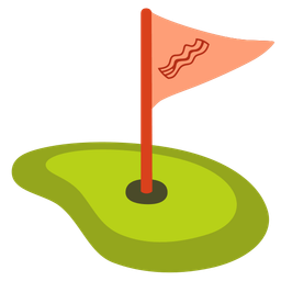 flag in hole and bacon