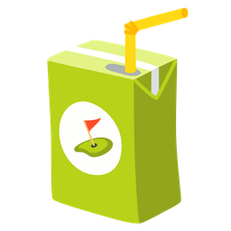 flag in hole and beverage box