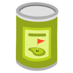 flag in hole and canned food