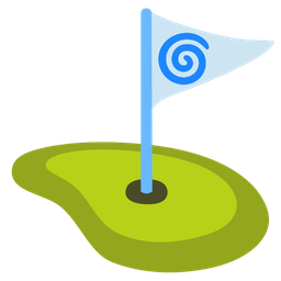 flag in hole and cyclone