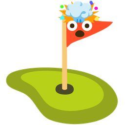 flag in hole and exploding head