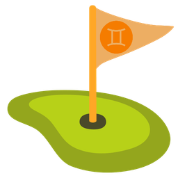 flag in hole and Gemini