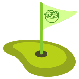 flag in hole and green salad