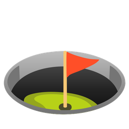 flag in hole and hole