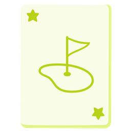 flag in hole and joker