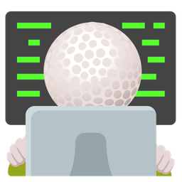 flag in hole and laptop