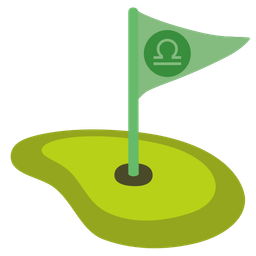 flag in hole and Libra