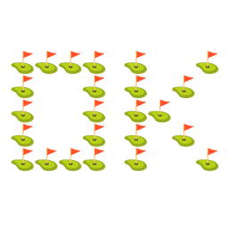 flag in hole and OK button