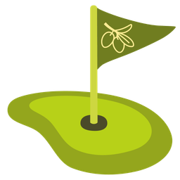 flag in hole and olive