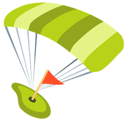 flag in hole and parachute