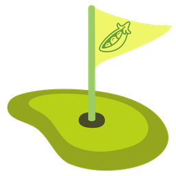 flag in hole and pea pod