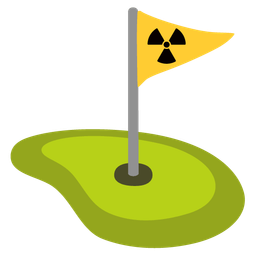 flag in hole and radioactive