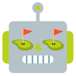 flag in hole and robot