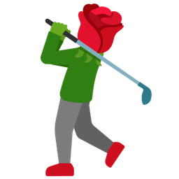 flag in hole and rose