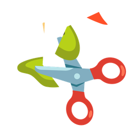 flag in hole and scissors