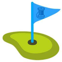 flag in hole and thread