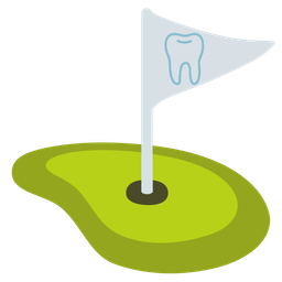 flag in hole and tooth