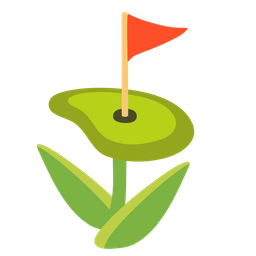 flag in hole and tulip