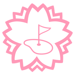 flag in hole and white flower