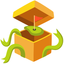 flag in hole and wrapped gift