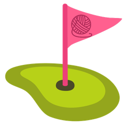 flag in hole and yarn